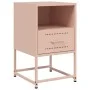 Mesita de noche de acero rosa 36x39x60,5 cm de , Mesitas de noche - Ref: Foro24-846556, Precio: 46,05 €, Descuento: %