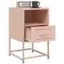 Mesita de noche de acero rosa 36x39x60,5 cm de , Mesitas de noche - Ref: Foro24-846556, Precio: 46,05 €, Descuento: %