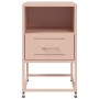 Mesita de noche de acero rosa 36x39x60,5 cm de , Mesitas de noche - Ref: Foro24-846556, Precio: 46,37 €, Descuento: %