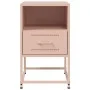 Mesita de noche de acero rosa 36x39x60,5 cm de , Mesitas de noche - Ref: Foro24-846556, Precio: 46,05 €, Descuento: %
