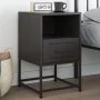 Mesita de noche acero negra 36x39x60,5 cm de , Mesitas de noche - Ref: Foro24-846554, Precio: 43,44 €, Descuento: %