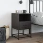 Mesita de noche acero negra 36x39x60,5 cm de , Mesitas de noche - Ref: Foro24-846554, Precio: 43,44 €, Descuento: %