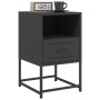 Mesita de noche acero negra 36x39x60,5 cm by , Nightstands - Ref: Foro24-846554, Price: 44,46 €, Discount: %