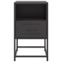 Mesita de noche acero negra 36x39x60,5 cm by , Nightstands - Ref: Foro24-846554, Price: 44,46 €, Discount: %