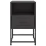 Mesita de noche acero negra 36x39x60,5 cm de , Mesitas de noche - Ref: Foro24-846554, Precio: 43,44 €, Descuento: %