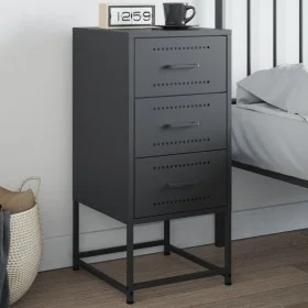 Mesita de noche acero gris antracita 36x39x78 cm by , Nightstands - Ref: Foro24-846582, Price: 88,54 €, Discount: %