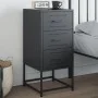 Nachttisch aus anthrazitgrauem Stahl, 36x39x78 cm. von , Nachttische - Ref: Foro24-846582, Preis: 88,78 €, Rabatt: %