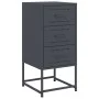 Nachttisch aus anthrazitgrauem Stahl, 36x39x78 cm. von , Nachttische - Ref: Foro24-846582, Preis: 88,78 €, Rabatt: %