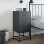 Nachttisch aus anthrazitgrauem Stahl, 36x39x78 cm. von , Nachttische - Ref: Foro24-846582, Preis: 88,78 €, Rabatt: %