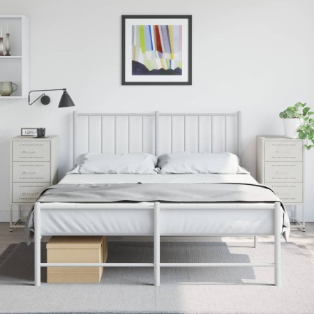 Nachttische, 2 Stück, weißer Stahl, 36x39x78 cm. von , Nachttische - Ref: Foro24-846589, Preis: 120,20 €, Rabatt: %