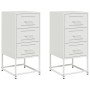 Nachttische, 2 Stück, weißer Stahl, 36x39x78 cm. von , Nachttische - Ref: Foro24-846589, Preis: 120,20 €, Rabatt: %