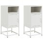 Nachttische, 2 Stück, weißer Stahl, 36x39x78 cm. von , Nachttische - Ref: Foro24-846577, Preis: 84,40 €, Rabatt: %