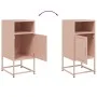 Mesita de noche acero rosa 36x39x78 cm by , Nightstands - Ref: Foro24-846568, Price: 65,61 €, Discount: %