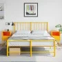 Mesitas de noche 2 uds acero amarillo mostaza 36x39x60,5 cm de , Mesitas de noche - Ref: Foro24-846561, Precio: 80,76 €, Desc...