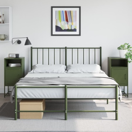 Nachttische, 2 Stück, Olivengrünes Stahl, 36x39x78 cm. von , Nachttische - Ref: Foro24-846575, Preis: 121,69 €, Rabatt: %