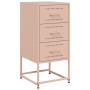 Mesita de noche acero rosa 36x39x78 cm de , Mesitas de noche - Ref: Foro24-846580, Precio: 66,04 €, Descuento: %