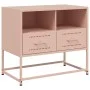 Mueble para TV de acero rosa 68x39x60,5 cm by , TV Furniture - Ref: Foro24-846549, Price: 67,94 €, Discount: %