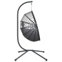 Silla colgante huevo con soporte ratán y acero gris by , Garden rockers - Ref: Foro24-4007407, Price: 239,45 €, Discount: %