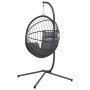 Hängender Eierstuhl mit Rattan- und Stahlgrauunterstützung. von , Gartenwippen - Ref: Foro24-4007407, Preis: 239,45 €, Rabatt: %
