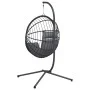 Silla colgante huevo con soporte ratán y acero gris by , Garden rockers - Ref: Foro24-4007407, Price: 220,10 €, Discount: %