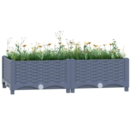 Blumenbeet aus Polypropylen 80x40x23 cm von vidaXL, Töpfe und Pflanzgefäße - Ref: Foro24-310398, Preis: 35,02 €, Rabatt: %