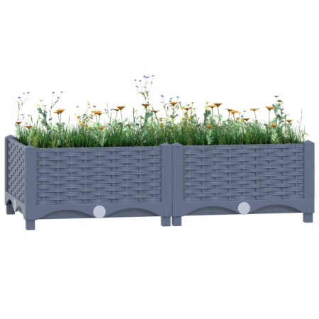 Polypropylene flower bed 80x40x23 cm by vidaXL, Pots and planters - Ref: Foro24-310398, Price: 39,31 €, Discount: %