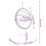 Silla colgante huevo con soporte ratán y acero gris by , Garden rockers - Ref: Foro24-4007407, Price: 220,10 €, Discount: %