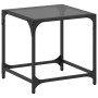 Black glass and steel coffee table 40x40x40 cm by , Coffee table - Ref: Foro24-845960, Price: 31,91 €, Discount: %