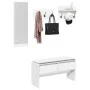 Eingangsmöbel-Set, 4-teilig, aus weißem Ingenieurholz von , Bänke für Hallen und Lager - Ref: Foro24-847919, Preis: 102,11 €,...