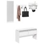 Eingangsmöbel-Set, 4-teilig, aus weißem Ingenieurholz von , Bänke für Hallen und Lager - Ref: Foro24-847919, Preis: 103,25 €,...