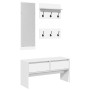 Eingangsmöbel-Set, 4-teilig, aus weißem Ingenieurholz von , Bänke für Hallen und Lager - Ref: Foro24-847919, Preis: 103,25 €,...