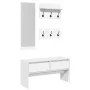 Set de muebles de recibidor 4 pzas madera de ingeniería blanco by , Benches for halls and storage - Ref: Foro24-847919, Price...