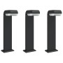 Lámparas de suelo de exterior 3 unidades aluminio negro 50 cm by , Outdoor lighting - Ref: Foro24-4006339, Price: 104,13 €, D...