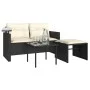 Set de sofás de jardín con cojines 3 pzas ratán sintético negro by , Outdoor sofas - Ref: Foro24-365457, Price: 214,64 €, Dis...