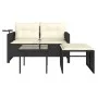Set de sofás de jardín con cojines 3 pzas ratán sintético negro by , Outdoor sofas - Ref: Foro24-365457, Price: 214,64 €, Dis...