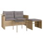 Juego de sofás de jardín con cojines beige 3 pzas ratán PE by , Outdoor sofas - Ref: Foro24-365462, Price: 209,72 €, Discount: %