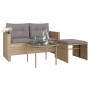 Juego de sofás de jardín con cojines beige 3 pzas ratán PE by , Outdoor sofas - Ref: Foro24-365462, Price: 209,72 €, Discount: %