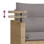 Juego de sofás de jardín con cojines beige 3 pzas ratán PE by , Outdoor sofas - Ref: Foro24-365462, Price: 218,55 €, Discount: %