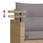 Juego de sofás de jardín con cojines beige 3 pzas ratán PE by , Outdoor sofas - Ref: Foro24-365462, Price: 209,72 €, Discount: %
