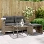 Set de sofá de jardín 3 pzas y cojines ratán sintético gris by , Outdoor sofas - Ref: Foro24-365460, Price: 222,17 €, Discoun...