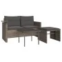 Set de sofá de jardín 3 pzas y cojines ratán sintético gris by , Outdoor sofas - Ref: Foro24-365460, Price: 222,17 €, Discoun...