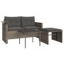 Set de sofá de jardín 3 pzas y cojines ratán sintético gris by , Outdoor sofas - Ref: Foro24-365460, Price: 213,54 €, Discoun...