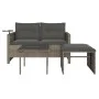 Set de sofá de jardín 3 pzas y cojines ratán sintético gris by , Outdoor sofas - Ref: Foro24-365460, Price: 222,17 €, Discoun...