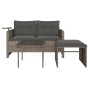Set de sofá de jardín 3 pzas y cojines ratán sintético gris by , Outdoor sofas - Ref: Foro24-365460, Price: 213,54 €, Discoun...