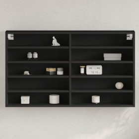 Schwarze Ingenieurholz-Vitrine 100x15x58 cm von , Regale und Regale - Ref: Foro24-847927, Preis: 61,02 €, Rabatt: %