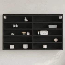 Schwarze Ingenieurholz-Vitrine 100x15x58 cm von , Regale und Regale - Ref: Foro24-847927, Preis: 62,38 €, Rabatt: %
