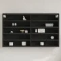 Vitrina de madera de ingeniería negra 100x15x58 cm de , Estantes y estanterías - Ref: Foro24-847927, Precio: 59,64 €, Descuen...
