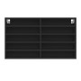 Vitrina de madera de ingeniería negra 100x15x58 cm by , Shelves and shelves - Ref: Foro24-847927, Price: 60,67 €, Discount: %