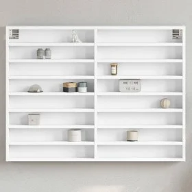 Holzvitrine, weiß, 100x8,5x75 cm von , Regale und Regale - Ref: Foro24-847933, Preis: 69,54 €, Rabatt: %