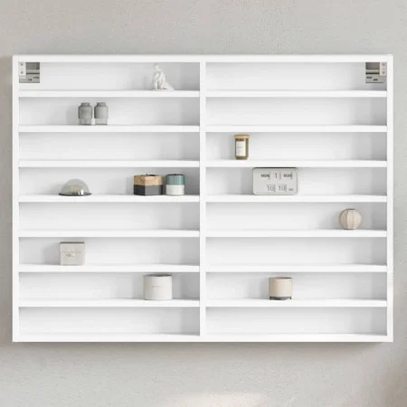 Holzvitrine, weiß, 100x8,5x75 cm von , Regale und Regale - Ref: Foro24-847933, Preis: 69,54 €, Rabatt: %